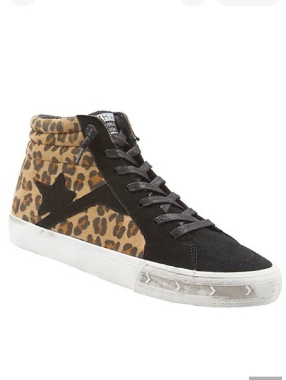 Vintage Havana Leopard Print High-Top Sneakers